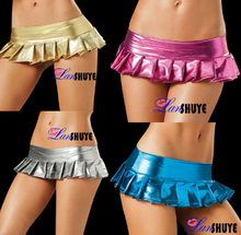 Hot Summer Night Fashion Sexy Club Skirts Two Size Super Short Pole Dance Skirt Metallic Club Pleated Mini Skirt Wholesale 2024 - buy cheap