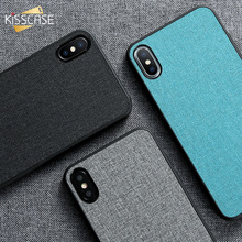 Чехол для телефона KISSCASE для iPhone XR X 11 7 8 6 6s Plus тканевые задние Чехлы для iPhone X XS 11 Pro MAX XR XS 7 8 Мягкий силиконовый чехол 2024 - купить недорого