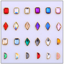 Diamantes de imitación en forma de rombo/cristal en 18 estilos, Charms para uñas en forma de rombos, joyería para uñas, 324-3, 10 Uds. 2024 - compra barato