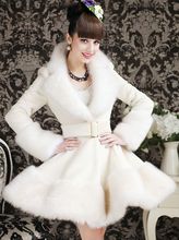 Fall Winter Woolen Overcoat Women Slim Wool Blends Long Coat Skirted Outerwear White man Rex wool skirt fox fur coat jacket 2024 - buy cheap