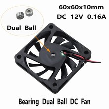 Gdstime 5 Pcs 60x60x10mm Dual Ball Bearing DC 12V PC Computer Case Cooling Fan 60mm x 10mm CPU VAG Cooler 6cm 2Pin 2024 - buy cheap