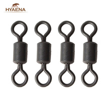 Hyaena-anzuelos giratorios de pesca de carpa, conector giratorio de pesca, accesorios de carpa, aparejos, color negro mate, 150 Uds. 2024 - compra barato