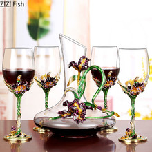 Хрустальный стеклянный бокал, винный графин, стойка для вина в европейском стиле, домашний декор, винная бокал 2024 - купить недорого