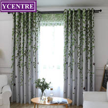 YCENTRE Pastoral Style Decorative Window Treatment Leaves Printed Blackout Curtains for Living Room Curtain Drapes for Bedroom 2024 - buy cheap