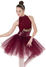 Adulto Ballet Saia Vestido da Dança Trajes Senhora Ballet Tutu Vestido de Lantejoulas de Ouro de Malha Elegante Vestido Performance de Palco Trajes D-0463 2024 - compre barato