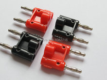 20 pcs / 10 pairs (10 red and  10 black ) Screw Type Double Banana Speaker Wire Plug Adapter Connector , Free Shipping 2024 - buy cheap
