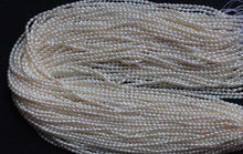 NEW White Rice Pearl 3-4mm Natural Freshwater Pearl one Strands Loose Bead 14'' 2024 - buy cheap