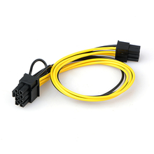 1 шт. 6 Pin к 8 Pin PCI Express кабель преобразователя питания CPU видеокарта 6Pin к 8Pin PCIE кабель питания 2024 - купить недорого
