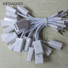 3.5mm Male AUX Audio Plug Jack To USB 2.0 Female Converter Car Adapter Cable Usb Car Socket Usb Aux 2024 - buy cheap