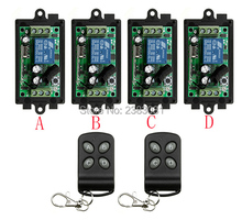 NEW DC12V 1CH Wireless Remote Control System 2 transmitter and 4 receiver universal gate remote control /radio receiver 2024 - buy cheap