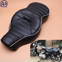 for Harley XL883 XL1200 N Sportster 2005-2013 Motorcycle Solo Black Synthetic Leather+Soft Foam Style Rear Pillion Low-Pro Seat 2024 - buy cheap
