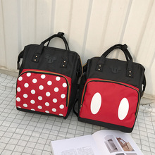 Disney-mochila de lona para mujer, bolso de ordenador, Mickey mouse, novedad 2024 - compra barato