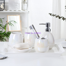 Европейский минималистичный керамический умывальник 2/3 шт набор для ванной украшения из пяти частей набор для ванной комнаты Набор для мытья ванной комнаты 2024 - купить недорого
