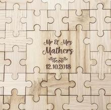 personalized initials date rustic jigsaw puzzle  wedding guest books Alternative Wooden guestbooks Reception DIY Favors 2024 - buy cheap