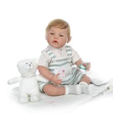 Boutique Reborn baby doll like newborn baby boy silicone dolls for children gift iCradle collection doll bebes reborn 52cm 2024 - buy cheap