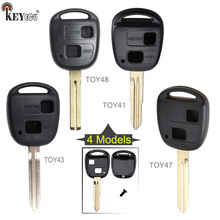 KEYECU  for Toyota Replacement Remote Car Key Shell Case Fob 2 Button With TOY41/TOY43/TOY47/TOY48 Blade 5 Models 2024 - buy cheap