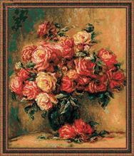 Embroidery Needlework Crafts 14CT Unprinted DIY Quality Cross Stitch Kits Handmade Arts Flower Decor Oil Painting Rose vase 2024 - buy cheap