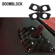 BOOMBLOCK 4pcs Car Carbon Fiber Door Lock Covers For BMW E46 E39 E60 E36 E90 F30 F10 E34 E53 F20 R1200gs E30 X5 E53 2024 - buy cheap