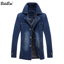 BOLUBAO, мужские джинсовые куртки, пальто, брендовая Новая военная Осенняя ковбойская куртка, пальто, джинсовая мужская ветровка, верхняя одежда, пальто 2024 - купить недорого