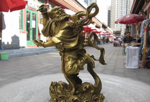 Collectible bronze Mito S2492 8 Chinês Bronze Cobre balde ponto Kuixing Kui Xing Deus na Estátua de sapo 2024 - compre barato