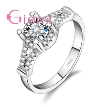 Luxury Fashion Women Wedding Anniversary Engagement Rings 925 Sterling Silver Cubic Zircon High Quality Hot Sale 2024 - buy cheap