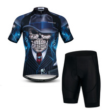 Pro Team-Conjunto de ciclismo 3D para hombre, camiseta de manga corta para bicicleta de montaña, ropa de triatlón, calavera de mono, verano, 2020 2024 - compra barato