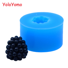 S038YL 13.3mm 3D Blackberry Silicone Mold - Sweet Fruit Mold Jewelry Cake Decoration, Fondant, Candy, Resin Clay, Miniature Mold 2024 - buy cheap