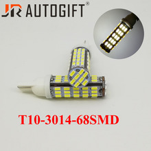 Bombilla de luz LED para matrícula de coche, 200 unids/lote, T10, 68LED, 3014, 68 SMD, W5W, 194, 927, 168, cc 12V 2024 - compra barato