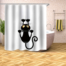 Новинка, 1 шт., современный минималистичный занавеска для душа с животными, водонепроницаемая занавеска для ванной комнаты с крючками типа C, занавеска для ванной комнаты 2024 - купить недорого
