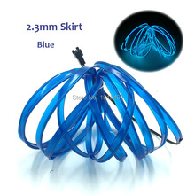 Standard Packing 2.3mm Skirt EL Neon Thread 6mm Sew Tag LED Strip 5Meters Blue Car Led Wire Night Lights for DIY Fashion Show 2024 - buy cheap