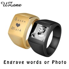 Personalize Engrave Name Midi Ring Stainless Steel Mens Signet Rings Luxury seal muzhskaya For Men Gift 2024 - buy cheap