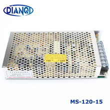 DIANQI power supply 120W 15V 8A power supply unit 120w 15v mini size din led power supply  ac dc converter ms-120-15 2024 - buy cheap