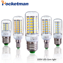 LED Bulb Corn E27 E14 220V LED Light SMD5730 Mini Smart IC LED Lamp Light 24/36/48/56/69/72LEDs Chandelier Home Decoration 2024 - buy cheap
