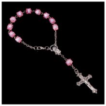 Ten Years Fashion Cross Rosary Bracelet with Acrylic Rosary Bead Bracelet 2024 - buy cheap