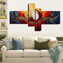 4 Panels Large Modular Picture Handmade Modern Abstract Oil Painting On Canvas Wall Art Gift for Home Decor No Frame JYJHS150 2024 - buy cheap