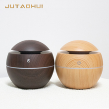 2019 new 001 usb Air Humidifier Wood Grain Aroma Diffuse Desk decoration Essential Oil Mist Maker LED Light for Home O 2024 - buy cheap