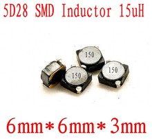 Новый SMD Индукторы 5D28 15uh чип индуктор 6*6*3 мм Экранирование мощность индуктивность 1000 шт 2024 - купить недорого