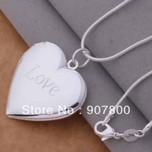 Silver color photo frame Heart Pendant Necklace Fashion Jewelry classic Valentine's Day gift Top quality 2024 - buy cheap