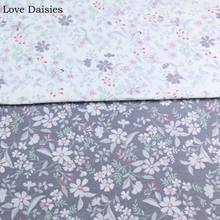 100% Cotton Width235cm DARK GRAY WHITE Small White Red Flower Twill Fabric for DIY Bedding Apparel Dress Handwork Curtain Pillow 2024 - buy cheap