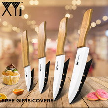 XYj Chef Knives Zirconium Oxide Ceramic Kitchen Knife Sets Vege Slicer Chef Knife Light Weight Bamboo Handle Knife Meat Cleaver 2024 - buy cheap