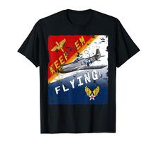 Camiseta piloto do cartaz do mustang ww2 do voo P-51 mais novo 2019 dos homens da forma verão mangas curtas legal algodão melhores camisas t 2024 - compre barato