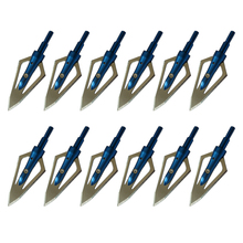 12pc Newest Broadhead Stainless Steel 2 Blade Broadheads 100 Grain Arrowhead 2024 - buy cheap