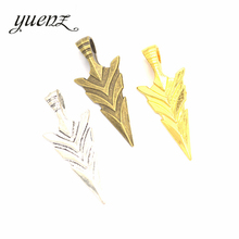 Yuenz 3 pçs antigo prata cor seta charme pingentes para pulseira colar jóias acessórios diy jóias fazendo 46*19mm m08 2024 - compre barato