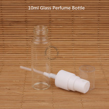 100pcs/Lot Wholesale 10ml Glass Perfume Bottle with plastic cap Cosmetic Container 1/3OZ Spray Refillable Packaging Atomizer 2024 - buy cheap