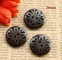 20pcs/lot Dark Brown Wooden Buttons 2 Holes Wooden Button for Garment Sewing Accessories (ss-83-3) 2024 - buy cheap