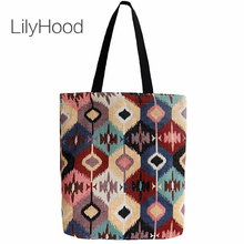 LilyHood Boho Open Tote Bags Female Bohemian Hippie Gypsy Ibiza Style Casual Fabric Over Shoulder Top-Handle Bags Dropshipping 2024 - buy cheap