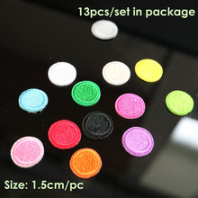 13pcs/set Round iron on patches for clothing Small embroidery ironing applique parches sticker for bags backpack jeans 2024 - buy cheap