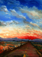 Pintura al óleo de cielo abstracto sobre lienzo, pintura al óleo de paisaje único hecha a mano de alta calidad, decoración de pared bonita 2024 - compra barato