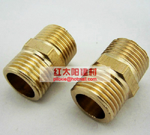 6pcs/lot Equal Male 3/4" Brass Coupling Pipe Fitting Copper M3/4"Double Nipples Fittings Free Shipping 2024 - buy cheap