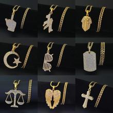 Rock Sale 25 Styles Wholesale Hip Hop Pendant Necklace Jewelry For Men ICED OUT BLING BLING  N08 2024 - buy cheap